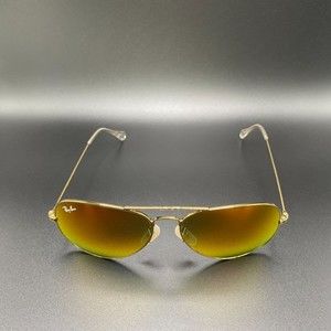 Ray-Ban Aviator Sunglasses RB3025 58-14mm Gold frame/Orange Flash